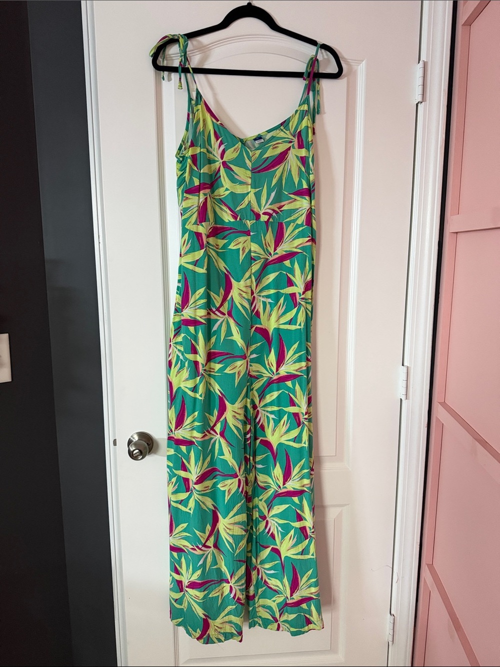 Old Navy Tropical Tie-Strap Jumpsuit